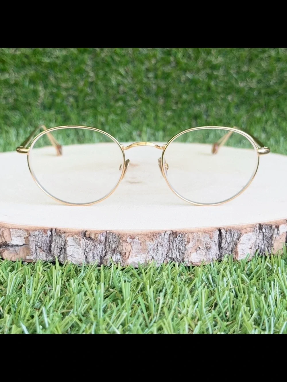 AHLEM Monge Eyeglasses Frame Champagne Gold 22k Electroplated Handmade France